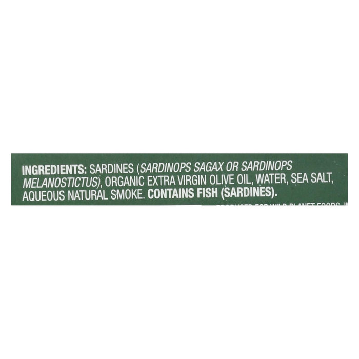 Wild Planet Premium Wild Sardines in Extra Virgin Olive Oil (Pack of 12 - 4.375 Oz.)