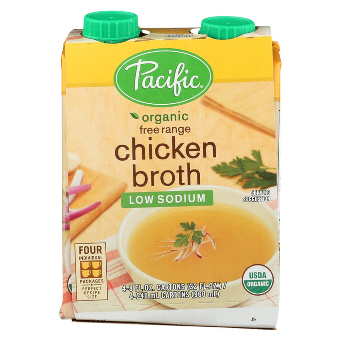 Pacific Natural Foods Free-Range Low Sodium Chicken Broth - 8 Fl. Oz. 6-Pack