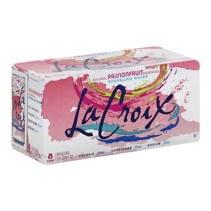 Lacroix Sparkling Water, Refreshing Passion Fruit Flavor, 12 fl. oz. Cans (8-Pack, Total 96 fl. oz.)