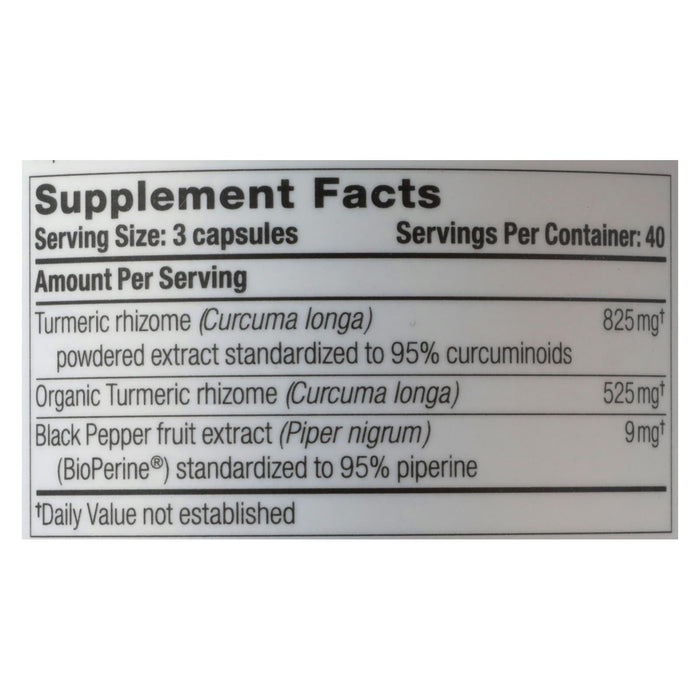 Oregon Wild Harvest Turmeric Herbal Supplement (Pack of 1 - 120 Vcap)