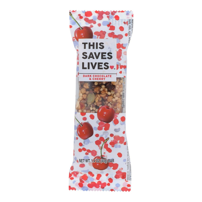 This Bar Saves Lives - Dark Chocolate Cherry And Sea Salt - Case Of 12 - 1.4 Oz.