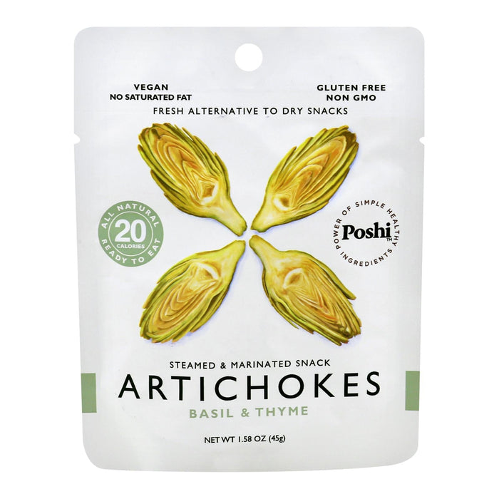 Poshi Snack Artichokes, Dried Vegetable - 1.58 Oz Each (Pack of 10)
