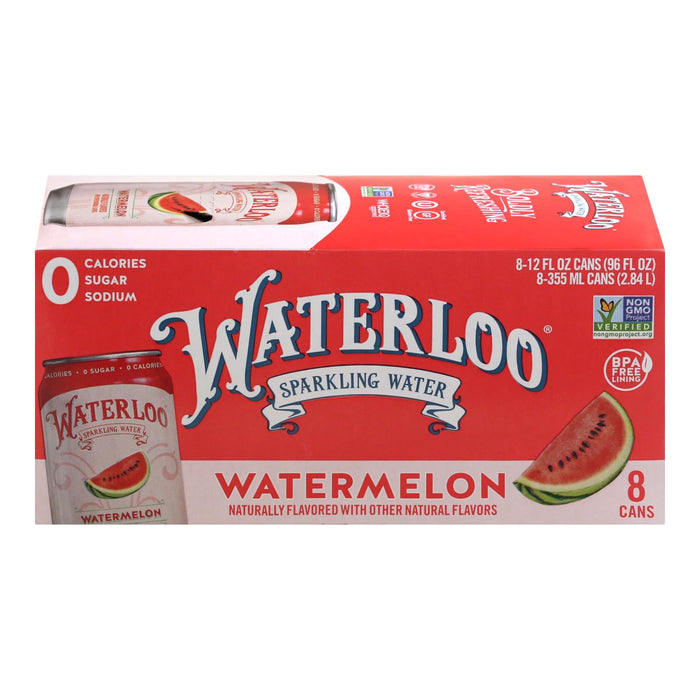 Waterloo Watermelon Sparkling Water - 3/24-Can Case