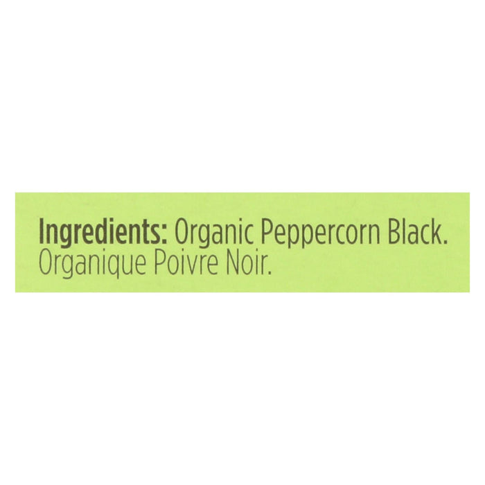 Spicely Organics Black Peppercorns, Case of 6, 0.45 Oz. Each