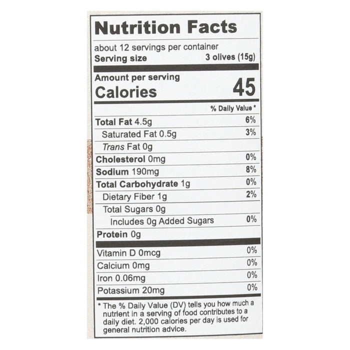 Divina Organic Kalamata Olives, 6.35 Oz. Pack of 6