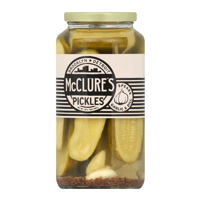 McClure's Authentic Rich Flavor Garlic Dill Pickles (32 Oz. | Pack of 6)
