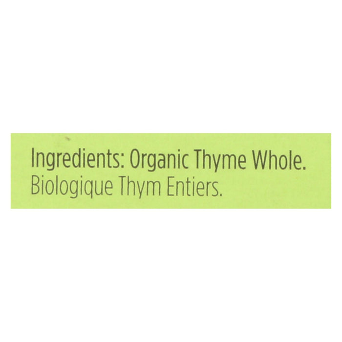 Organic Thyme by Spicely Organics | Case of 6 | 0.1 Oz. Each