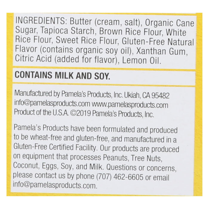 Pamela's Products Gluten-Free Lemon Shortbread Cookies (Pack of 6 - 6.25 Oz.)