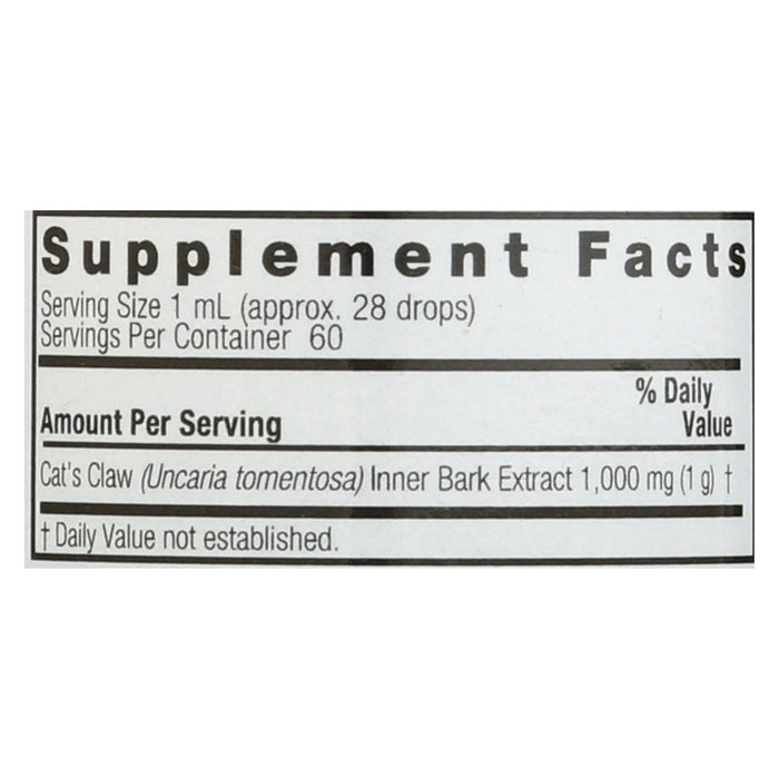 Nature's Answer Cat's Claw Inner Bark Extract - 2 Fl Oz