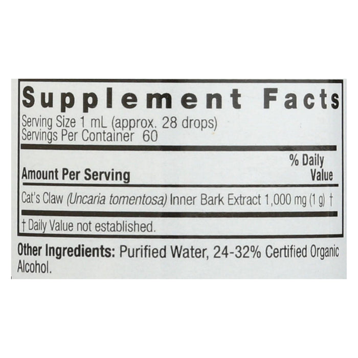 Nature's Answer Cat's Claw Inner Bark Extract - 2 Fl Oz