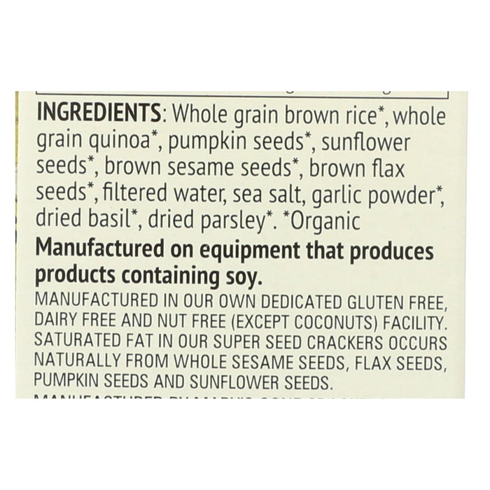 Mary's Gone Crackers Super Seed Basil & Garlic, 5.5 Oz (Pack of 6)