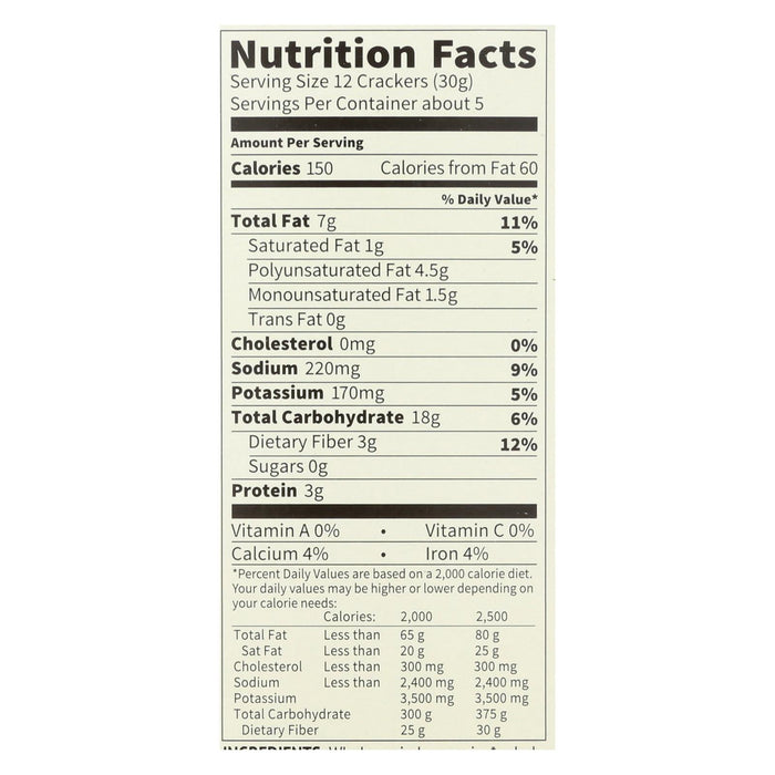 Mary's Gone Crackers Super Seed Basil & Garlic, 5.5 Oz (Pack of 6)