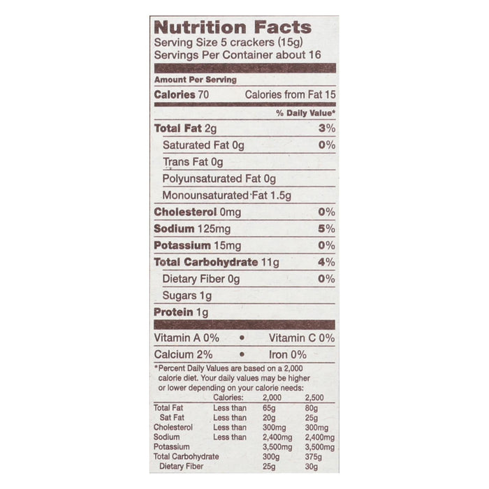 Back To Nature Classic Round Safflower Oil & Sea Salt Crackers, 8.5 Oz. (Pack of 6)