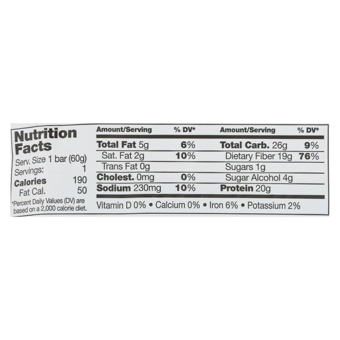 No Cow Plant-Based Protein Bars, Case of 12, 2.12 Oz Each