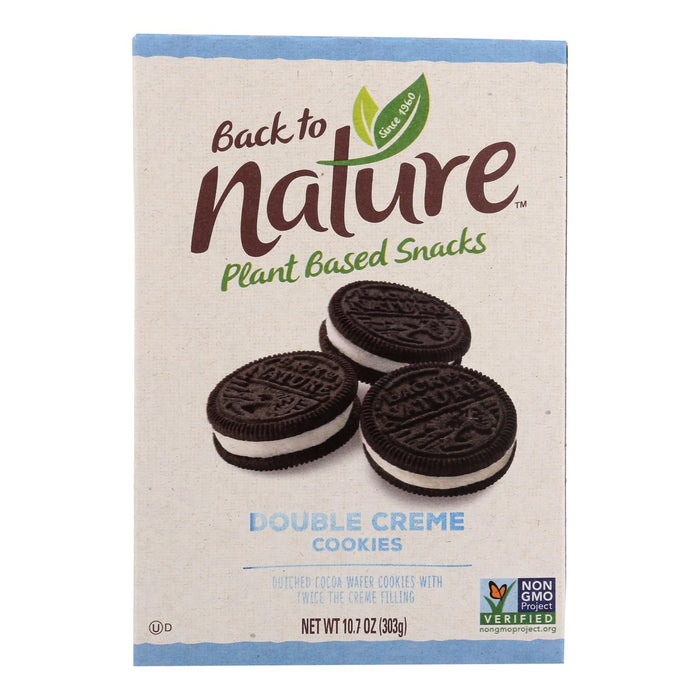 Back To Nature Double Classic Creme Cookies - Case of 6 - 10.7 oz Pack