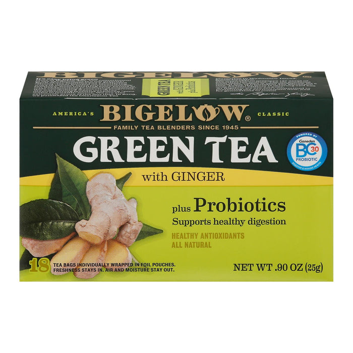 Bigelow Tea Green Tea with Ginger - Case of 6 - 18 Tea Bags