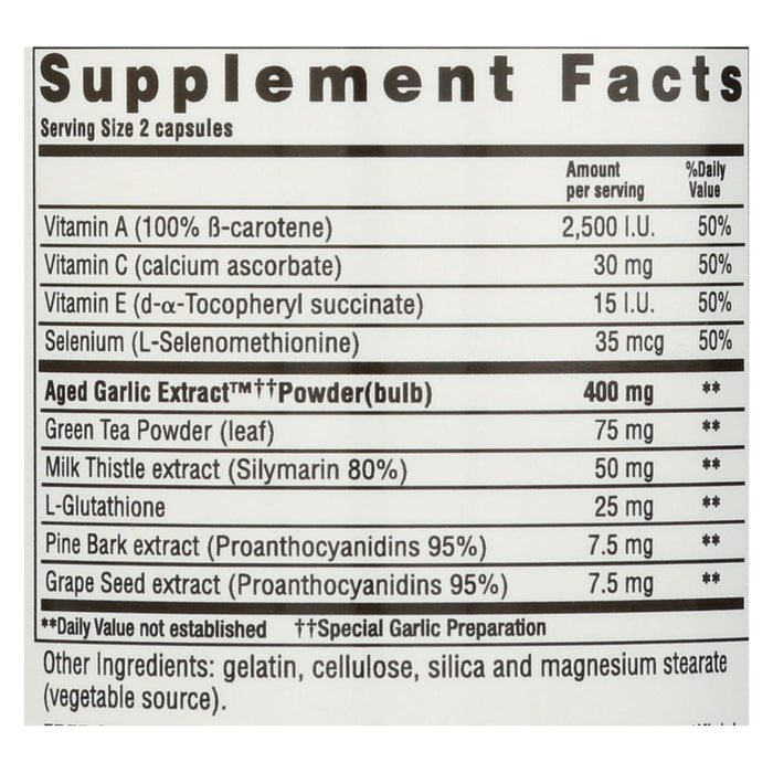 Kyolic Aged Garlic Extract Detox & Anti-Aging Supplement | 100 Capsules