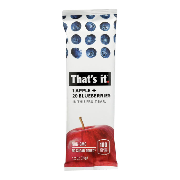 That's It Apple & Blueberry Fruit Bar - 1.2 oz - Case of 12