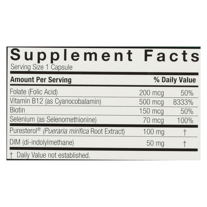 Nature's Answer Pueraria Mirifica Hormonal Support for Women - 60 Vegetarian Capsules