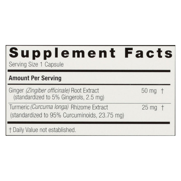 Nature's Answer Turmeric and Ginger Extract Capsules - 90 Veggie Caps