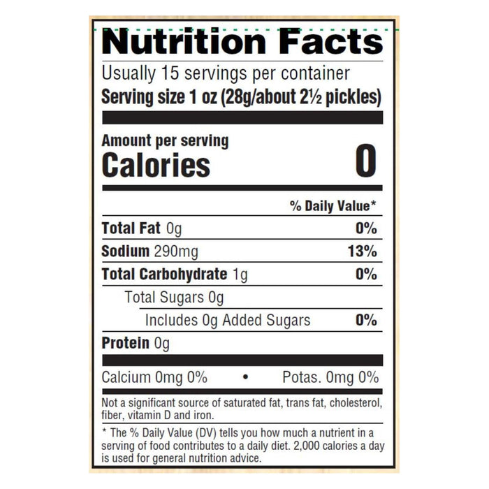 Woodstock Organic Kosher Baby Dill Pickles (Pack of 6 - 24 oz.)