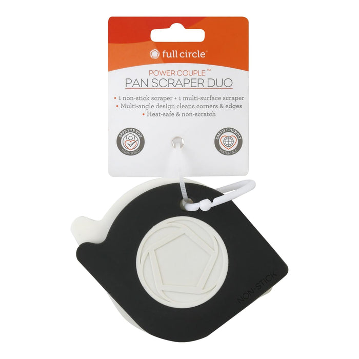 Full Circle Home Pan Scraper, Power Couple Gray/White, 1 Count