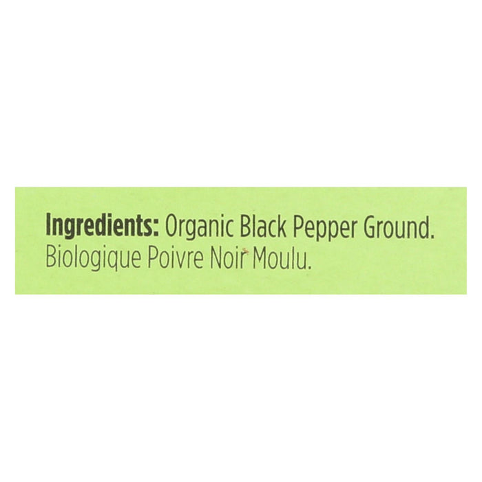 Spicely Organics Black Pepper, Ground, 0.45 Oz (Pack of 6)