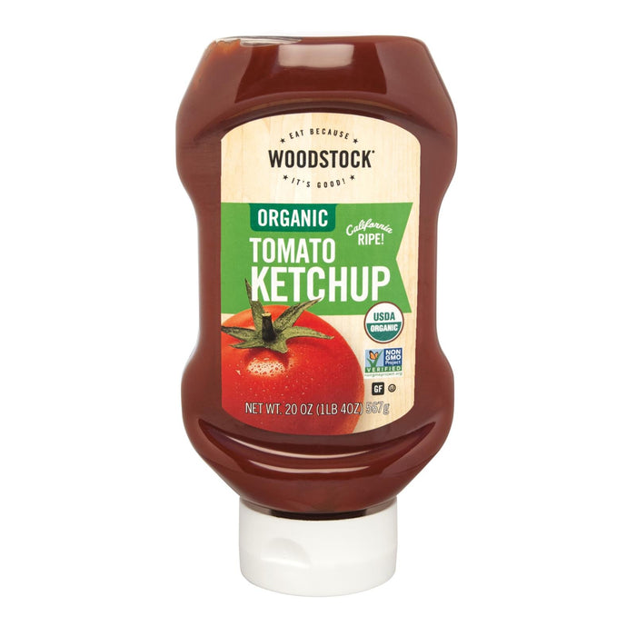 Woodstock Organic Tomato Ketchup, 20 Oz (Pack of 12)