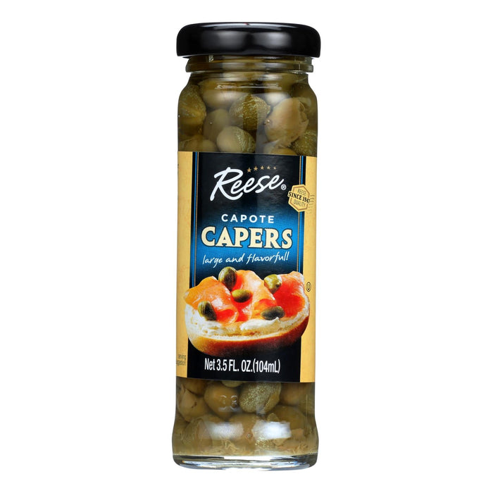 Reese Capers in Brine Capote Style - Case of 12 - 3.5 oz Jars