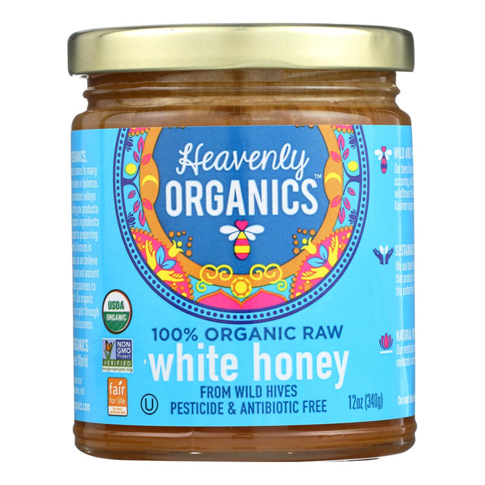 Heavenly Organics Organic Raw White Honey, 12 Oz. Case