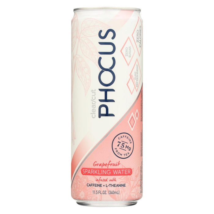 Clear Cut Phocus Grapefruit Sparkling Water, Case of 12, 11.5 fl. oz. Cans