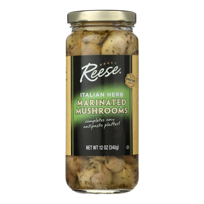 Reese Marinated Mushrooms - 12 Oz. (Pack of 6)