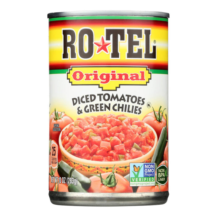 Rotel Diced Tomatoes and Green Chilies, 10 Oz (Pack of 24)