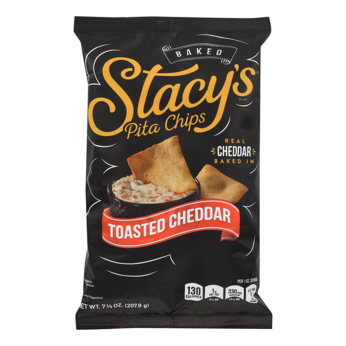 Stacy's Toasted Cheddar Pita Chips, 7.33 Oz. (Case of 12)