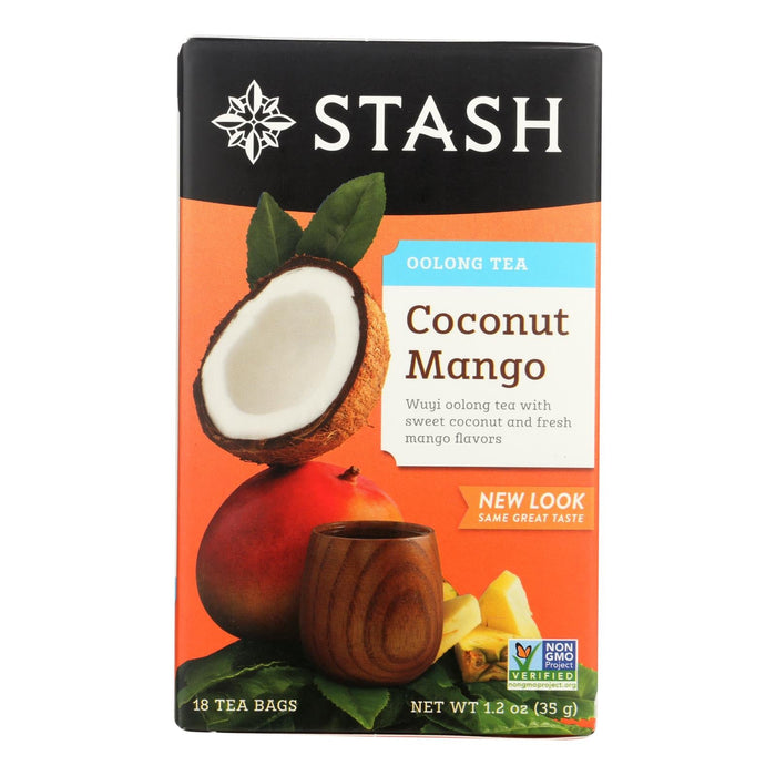 Stash Tea Oolong Tea - Coconut Mango - Case Of 6 - 18 Bags