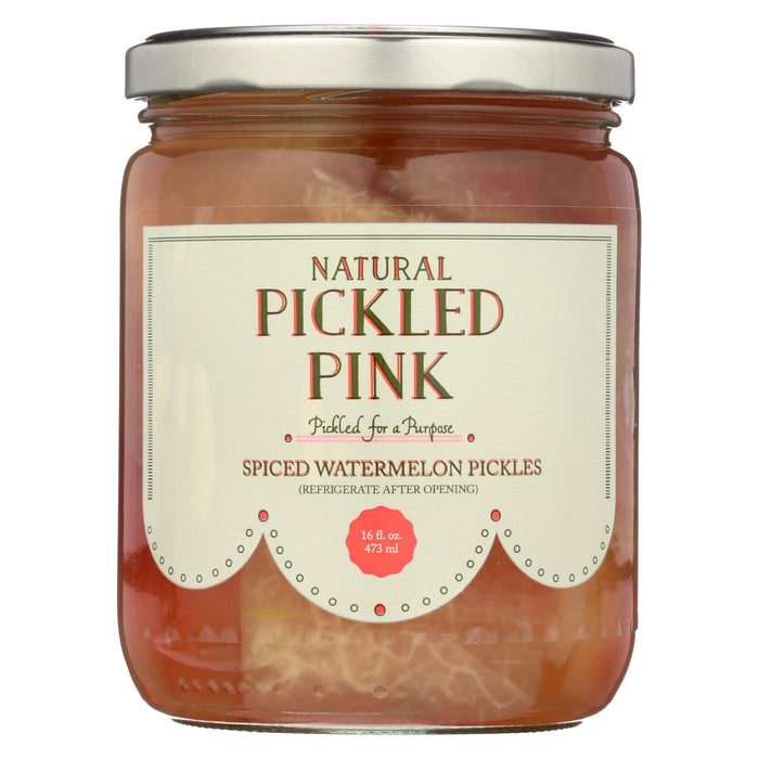 Pickled Pink Watermelon Spiced Pickles- Case Of 6 - 16 Fz