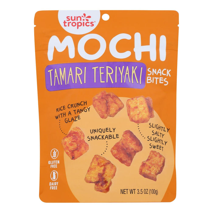 Sun Tropics Mochi Rice Bites Tamari Soy Sauce, 3.5 Oz Pack of 12