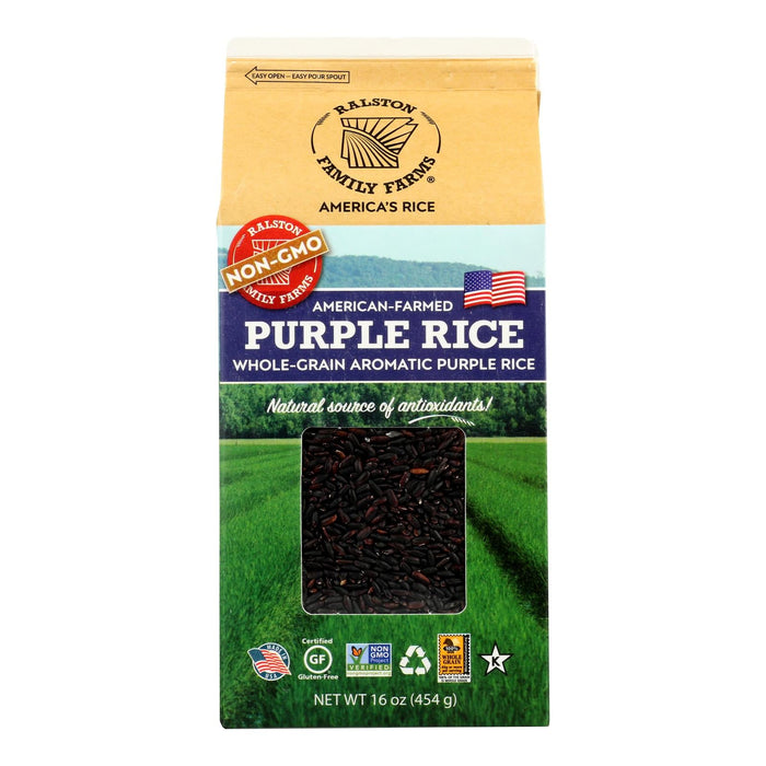 Organic Ralston Family Farms Premium Purple Rice, 16 Oz - Pack of 6