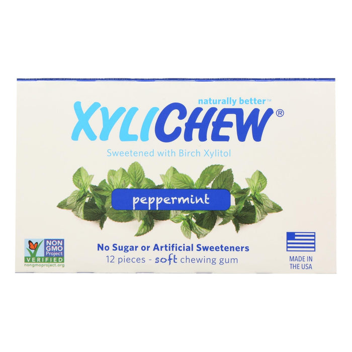 Xylichew Peppermint Gum 12-Pack Countertop Display Box