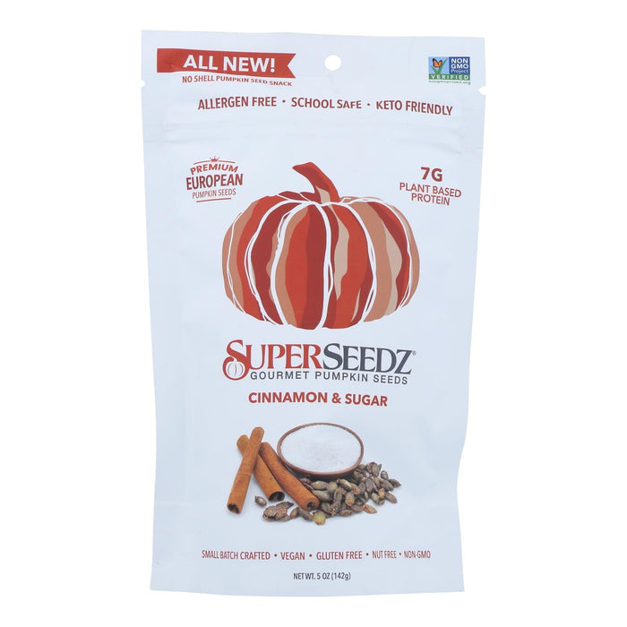 Gourmet Cinnamon & Sugar Pumpkin Seeds by Superseedz, 5 Oz. (Case of 6)