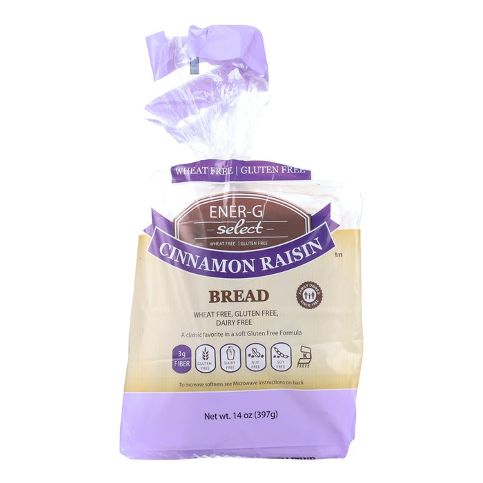 Ener-G Foods Select Cinnamon Raisin Bread, 14 Oz - Case of 6