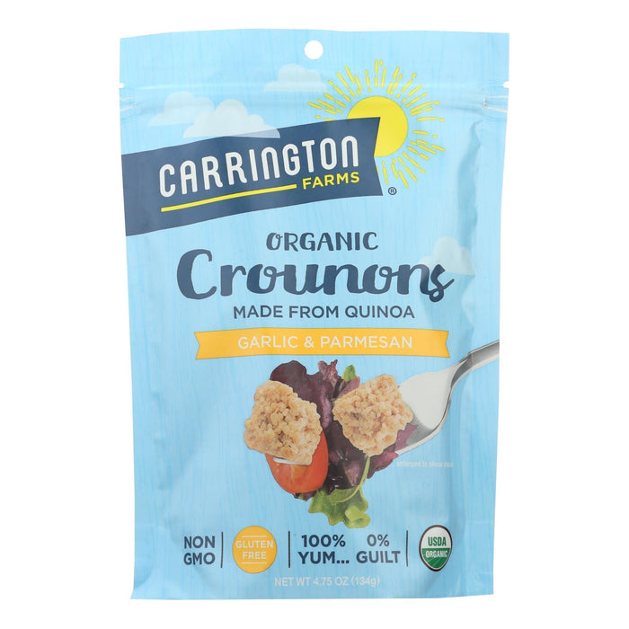 Carrington Farms Organic Garlic & Parmesan Croutons, Case of 6 - 4.75 oz