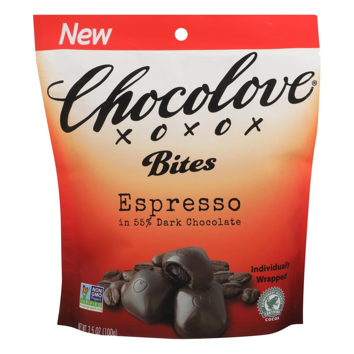 Chocolove Xoxox Peach Bites Espresso, 3.5 Oz (Case of 8)