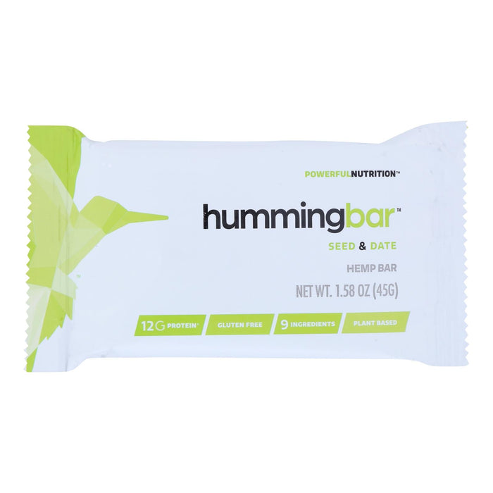 Humming Hemp Bar Seed & Date, 1.58 Oz, Case of 12