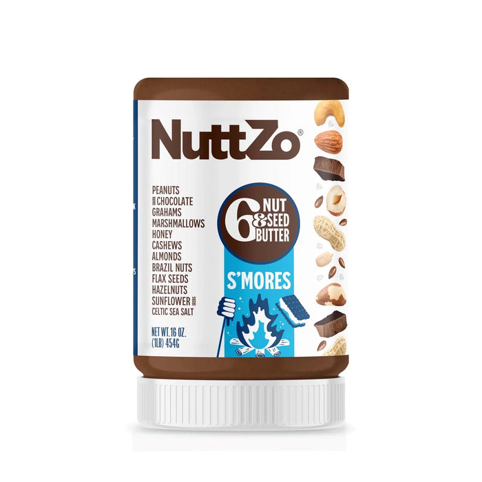 Nuttzo - 6 Nut & Seed Smores Spread, 16 oz (Pack of 6) - Healthy Nut Butter