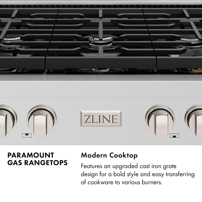 ZLINE 36" Paramount Gas Rangetop Stainless Steel SRT36