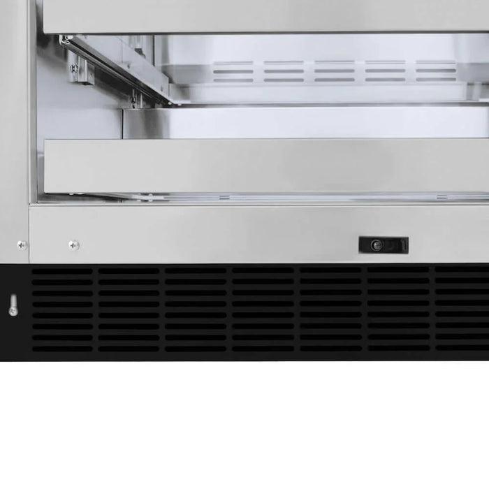 ZLINE 24" Touchstone 151 Can Beverage Fridge Black Matte Glass Door RBSO-BLM-24