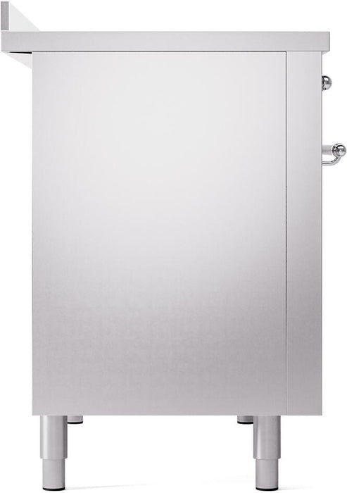 ILVE Nostalgie II 48" Electric, Range, Stainless Steel, Chrome Trim UPI486NMPSSC