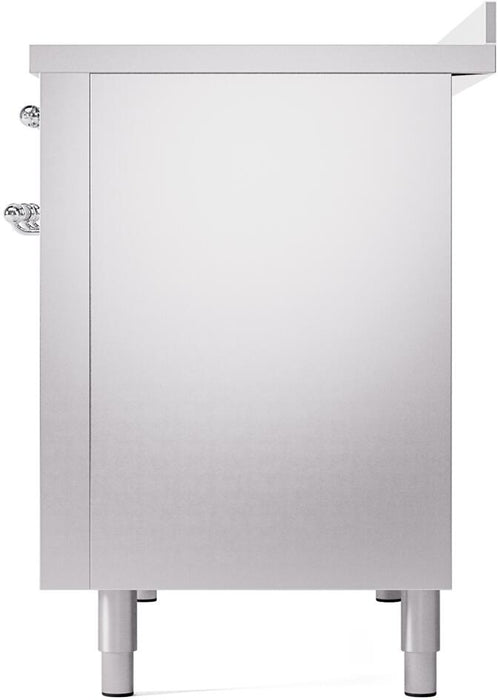 ILVE Nostalgie II 48" Electric, Range, Stainless Steel, Chrome Trim UPI486NMPSSC