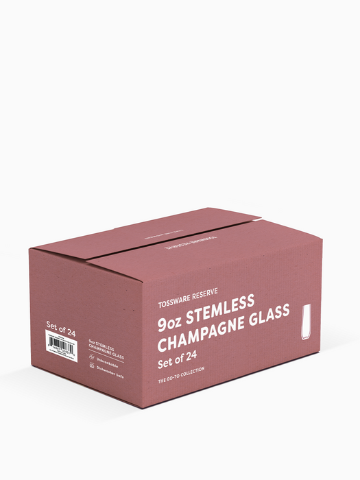 RESERVE 9oz Stemless Champagne Tritan™ Copolyester Glass